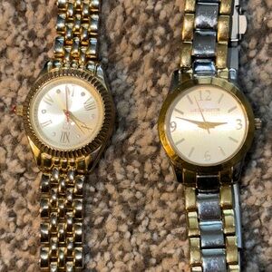 Liz Claiborne Gold Plated Link Womens Watch (2) - LC1003 and PC21